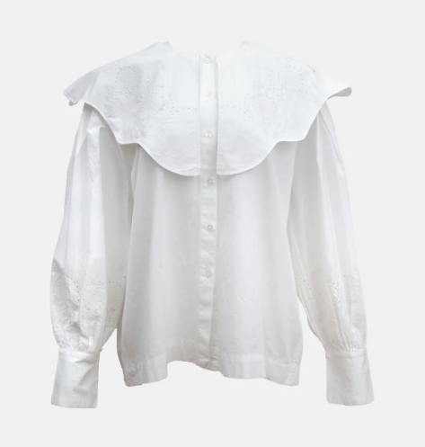 romeo embroidered blouse - white